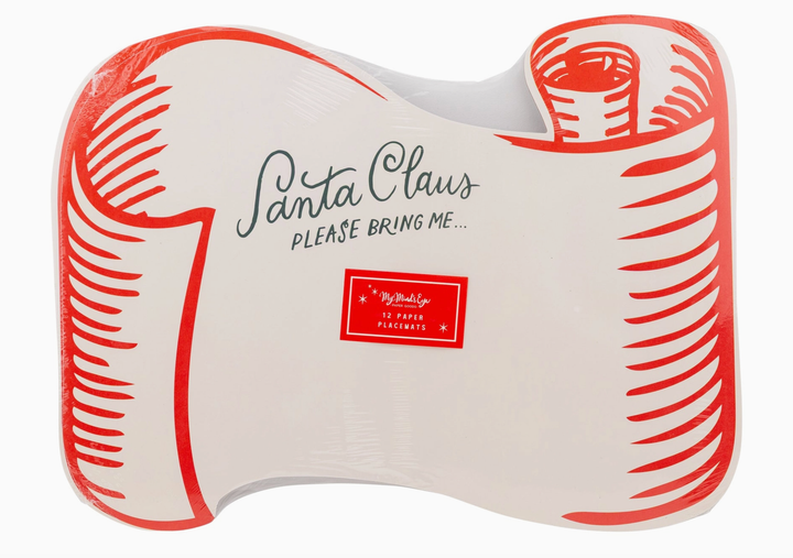 Santa Claus Scroll Paper Placemats (Set of 12)