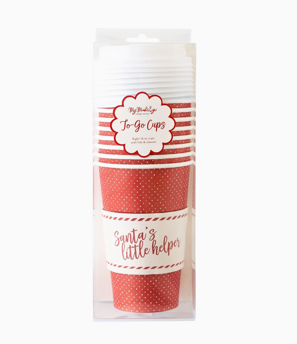 Santa's Little Helper To-Go Cups (8 Count)