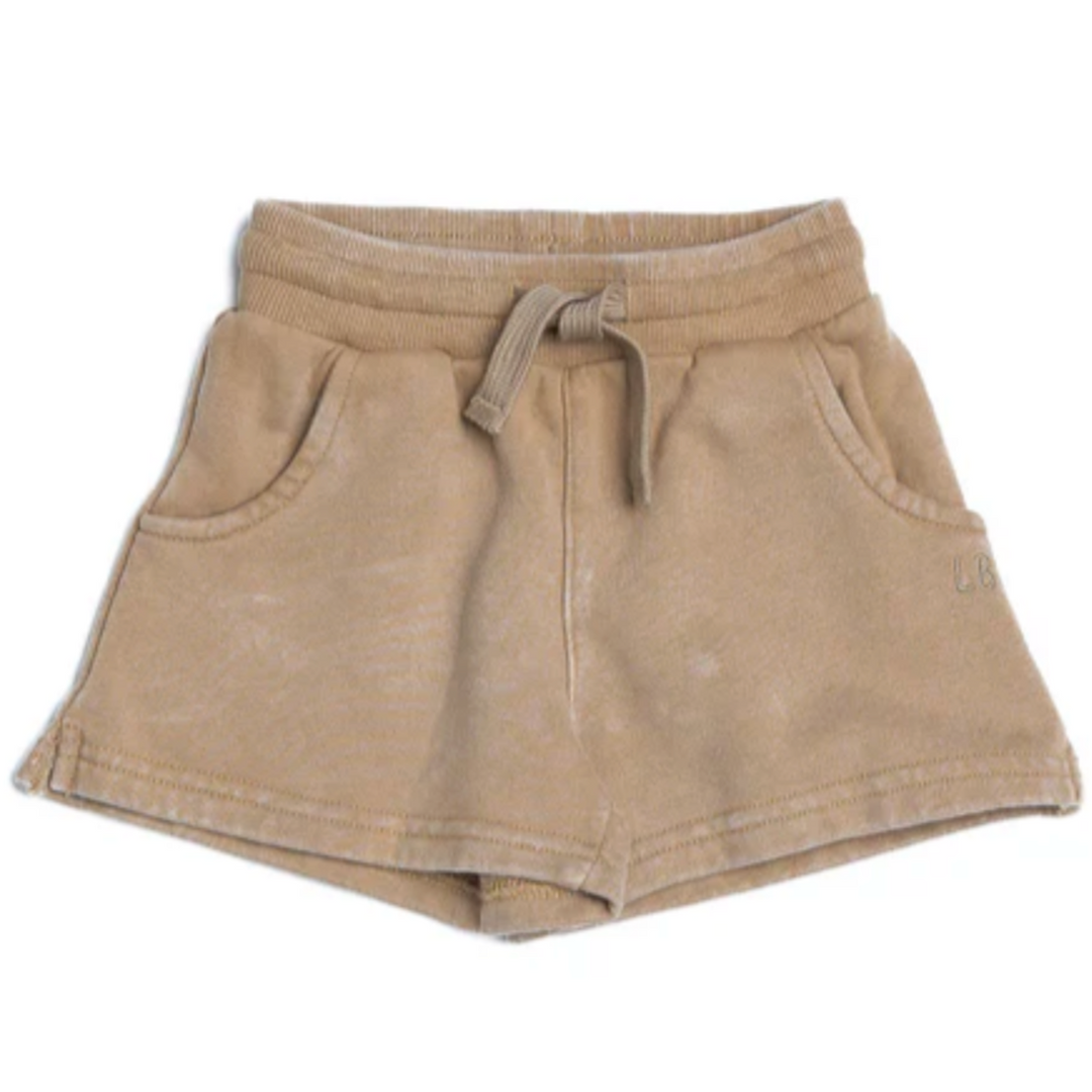 Little Bipsy beige wash sweatshorts