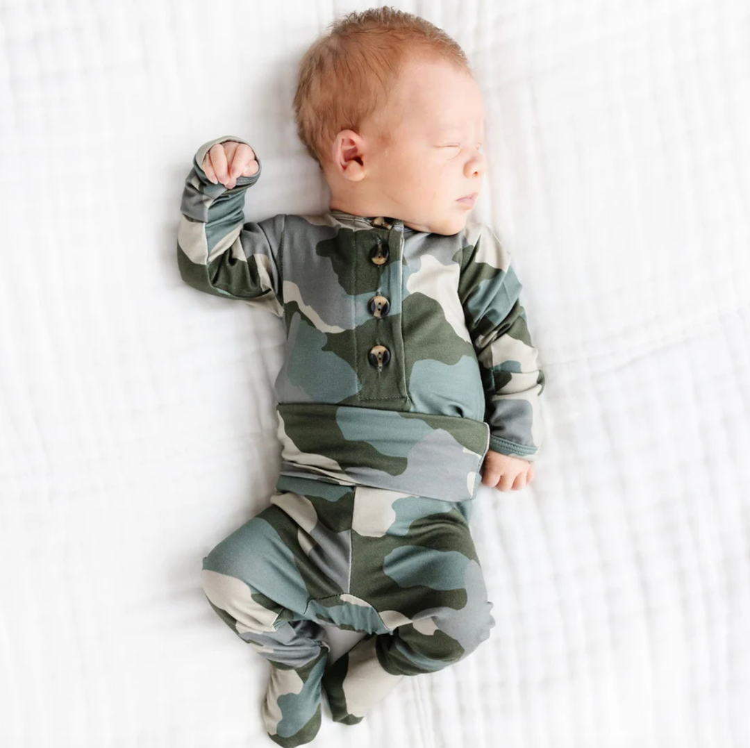 Lou Lou & Co - Infant Roger Top + Bottom Set in Camo