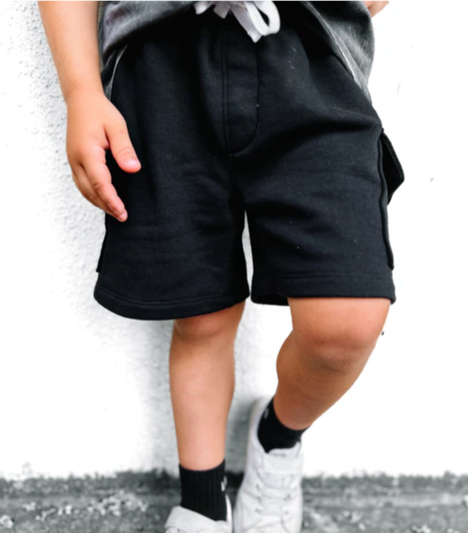 Little Bipsy - Cargo Sweatshort in Black