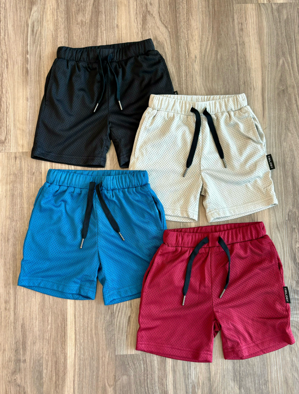 Toddler boys trilogy design mesh shorts