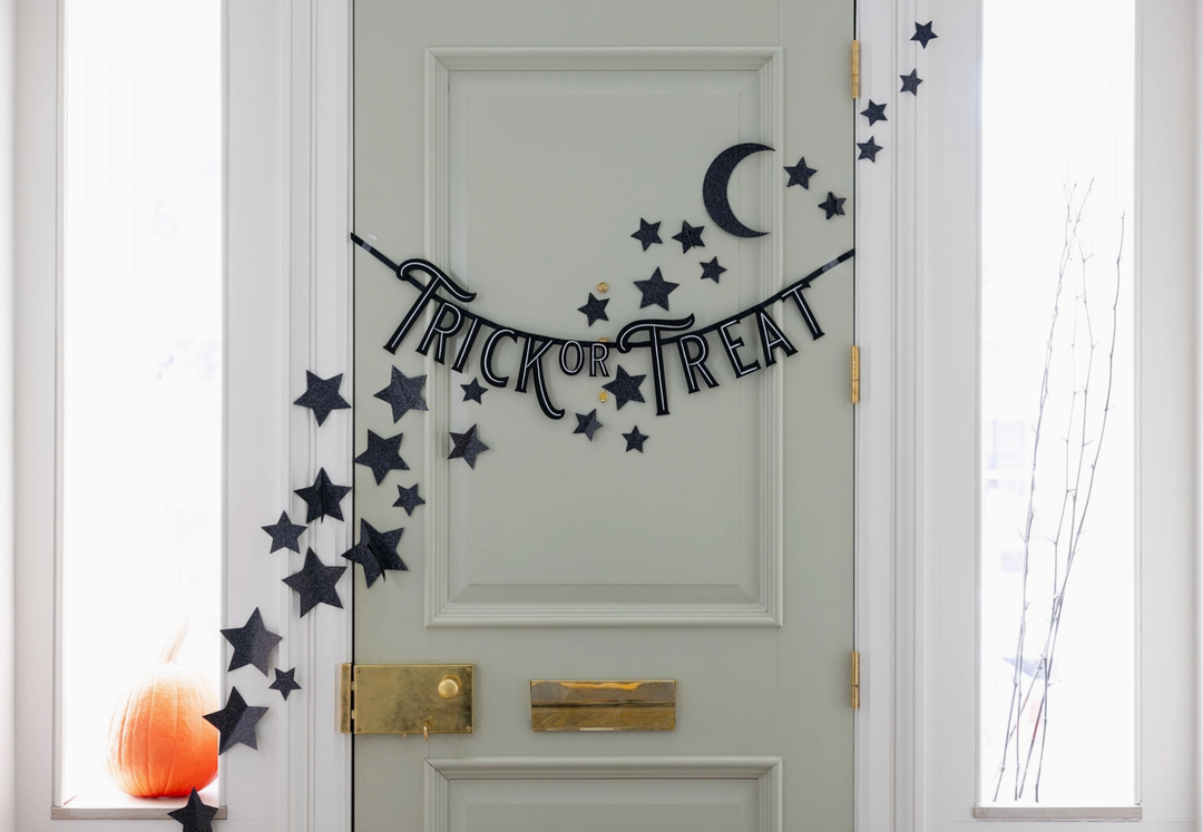 Trick-or-Treat Felt Banner in Black - 4'