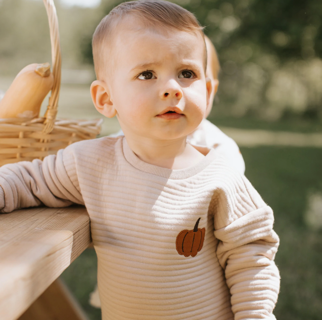 Petit Lem - Fall Quilted Set in Sand (18mo)