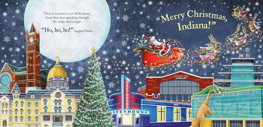 Santa Is Coming to Indiana Hardcover Book - by Steve Smallman