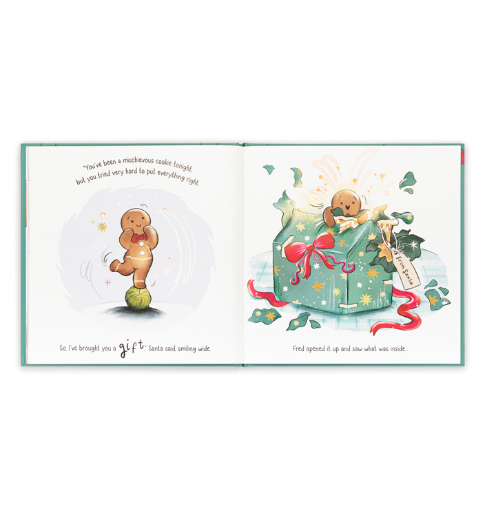 Jellycat - Gingerbread Fred Harcover Book- 10"