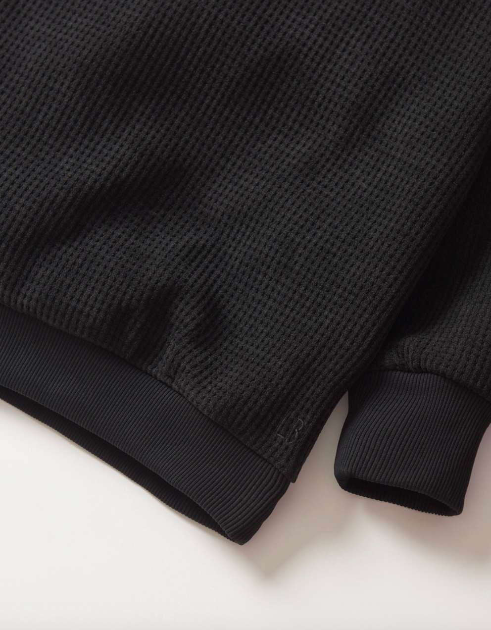 Little Bipsy - Elevated Waffle Crewneck in Black