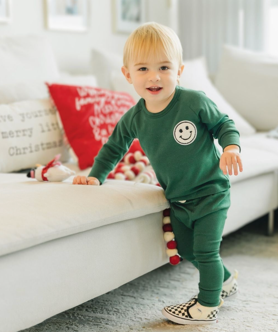 Lucky Panda Kids - Smile Lounge Set in Green