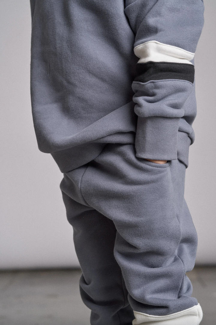 Little Bipsy - Block Elevated Sweatpant in Blue