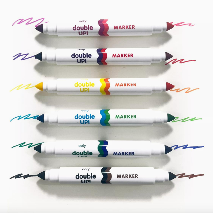 Ooly - Double Up! Double Ended Markers - Set of 6/12 Colors