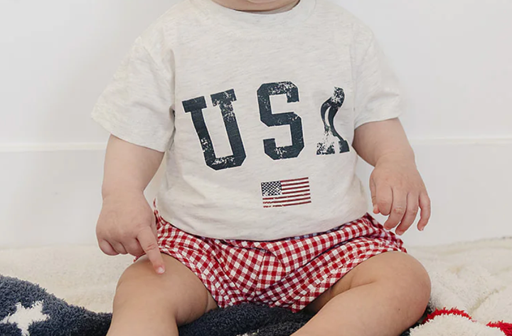 Mebie Baby - USA Baby Tee (3-6mo)