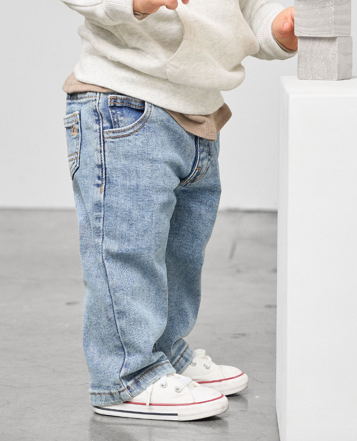 Little Bipsy - Straight Leg Denim in Light Wash