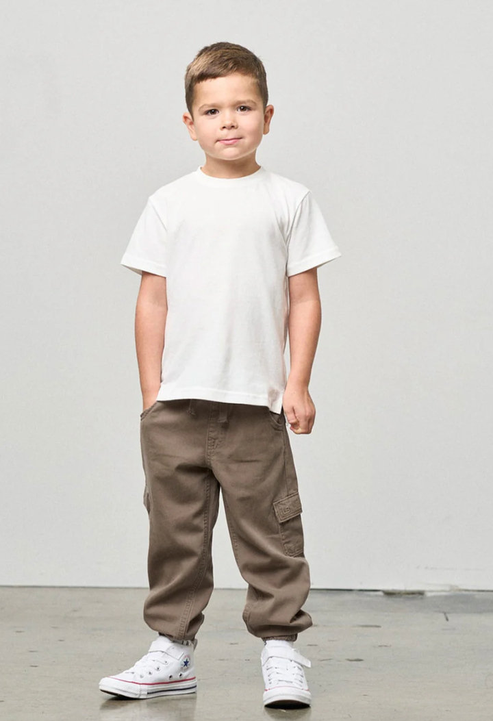 Little Bipsy - Cotton Twill Cargo Jogger in Mushroom