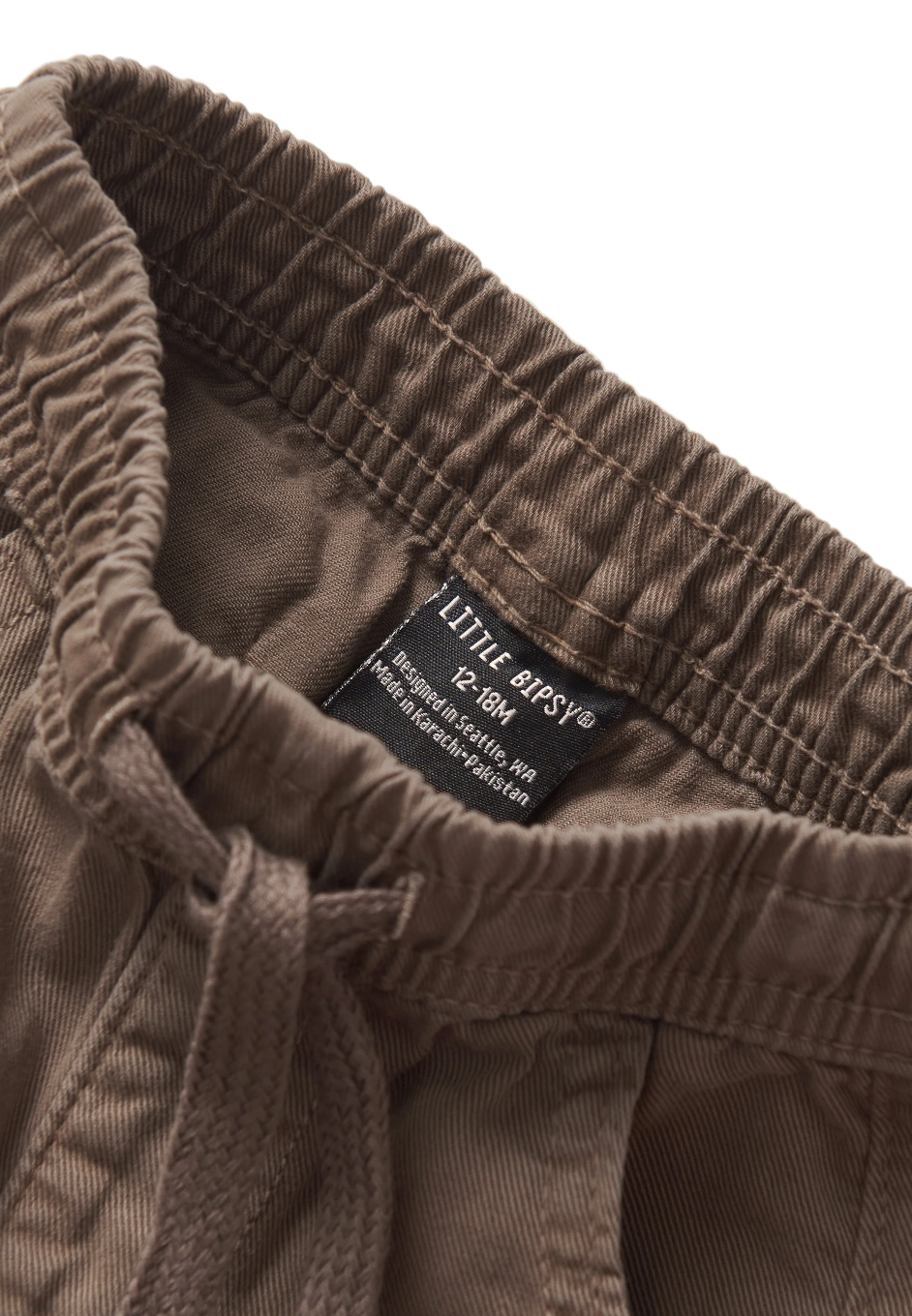 Little Bipsy - Cotton Twill Cargo Jogger in Mushroom