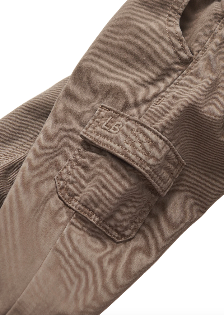 Little Bipsy - Cotton Twill Cargo Jogger in Mushroom