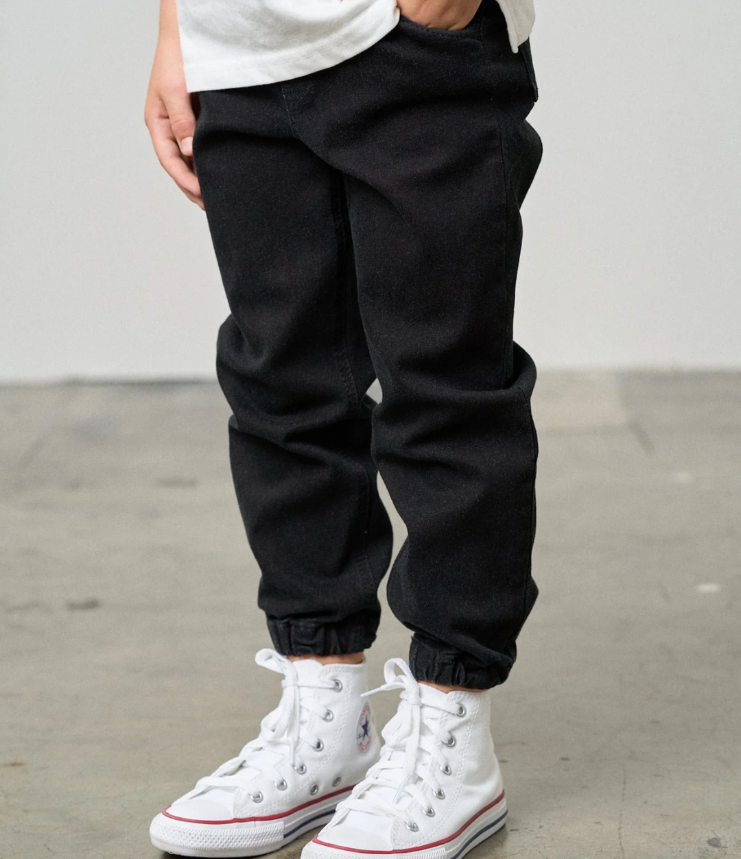Little Bipsy - Denim Jogger in Black
