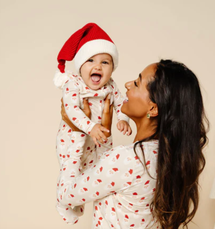 Lou Lou & Co - Santa Baby Zipper Footies in Light Taupe