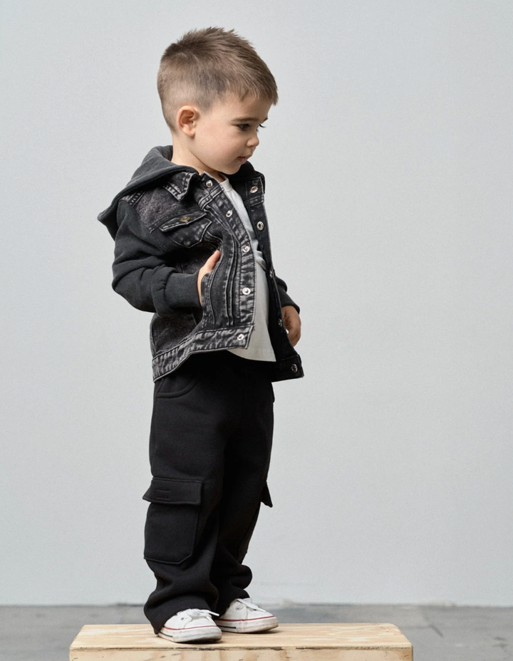 Little Bipsy - Cargo Sweatpants in Black