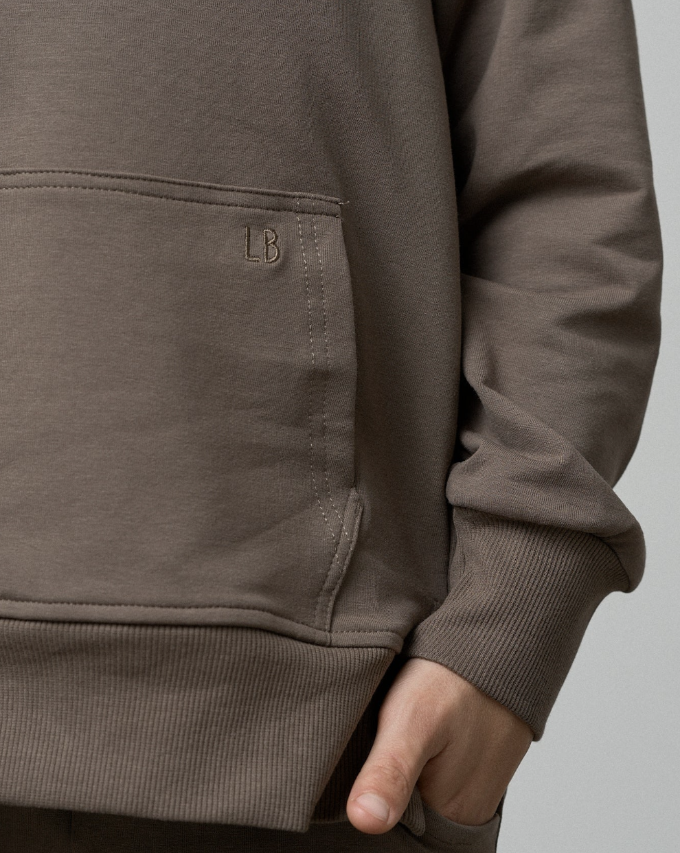 Little Bipsy - Quarter Zip Pullover in Cocoa