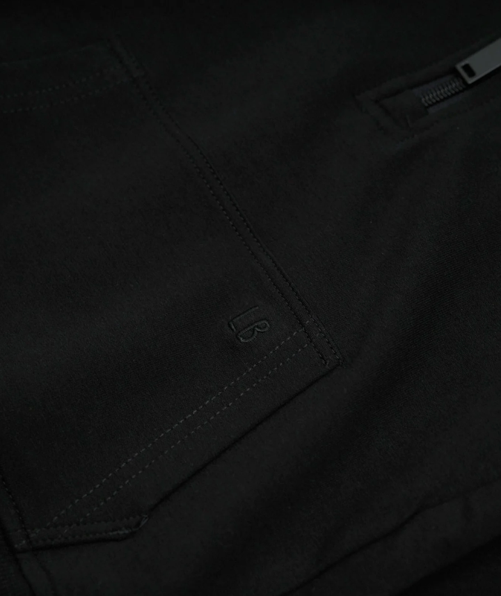 Little Bipsy - Quarter Zip Pullover in Black