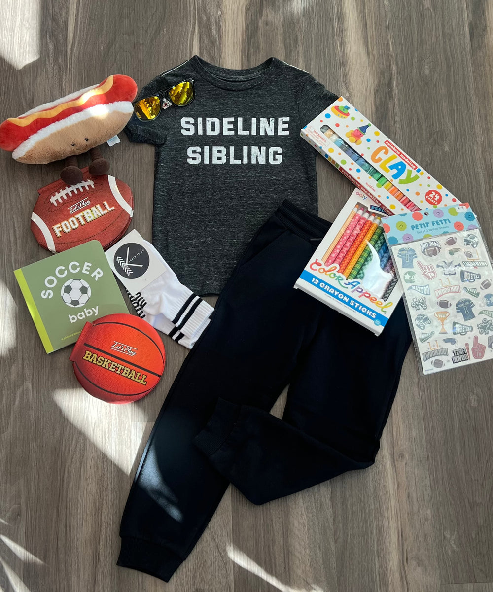 Sideline Sibling kids tee