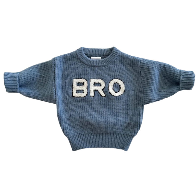 Spearmint LOVE Baby BRO sweater in slate