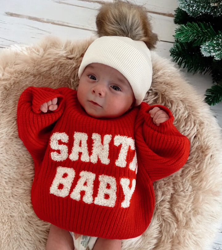 Spearmint LOVE Santa Baby knit sweater