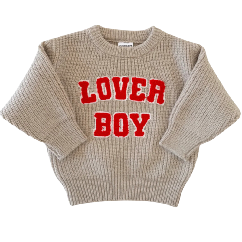 Spearmint Love Lover Boy baby sweater