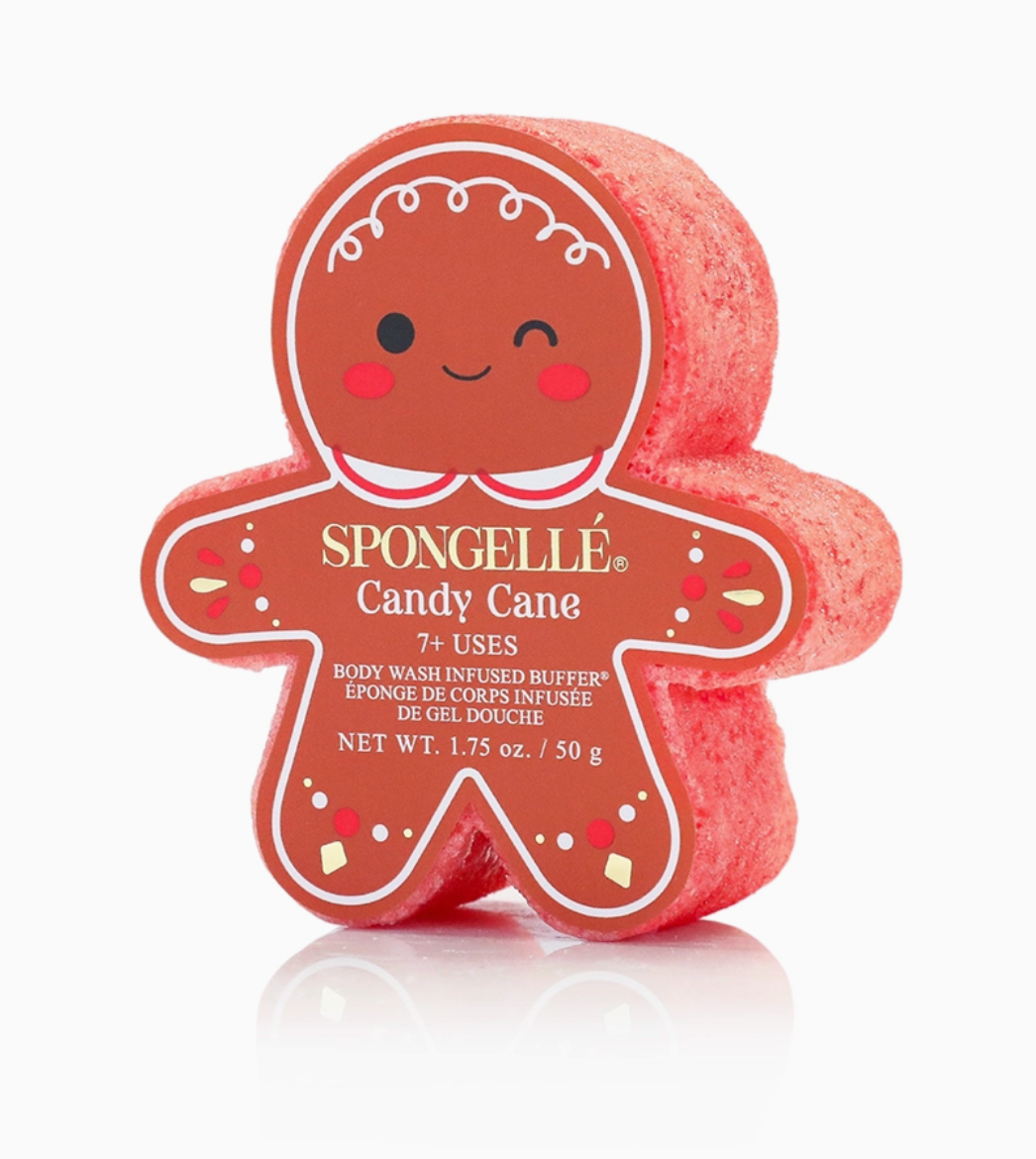 Spongelle Candy Cane holiday sponge