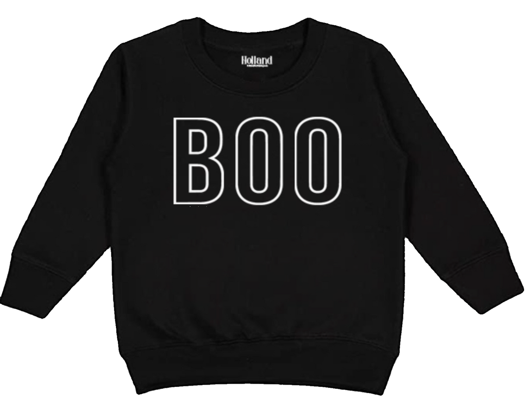 TODDLER BOO SWEATSHIRT IN BLACK