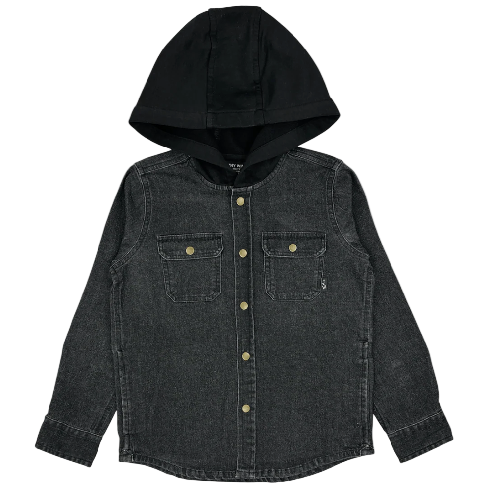 Tiny Whales Coastline black denim jacket