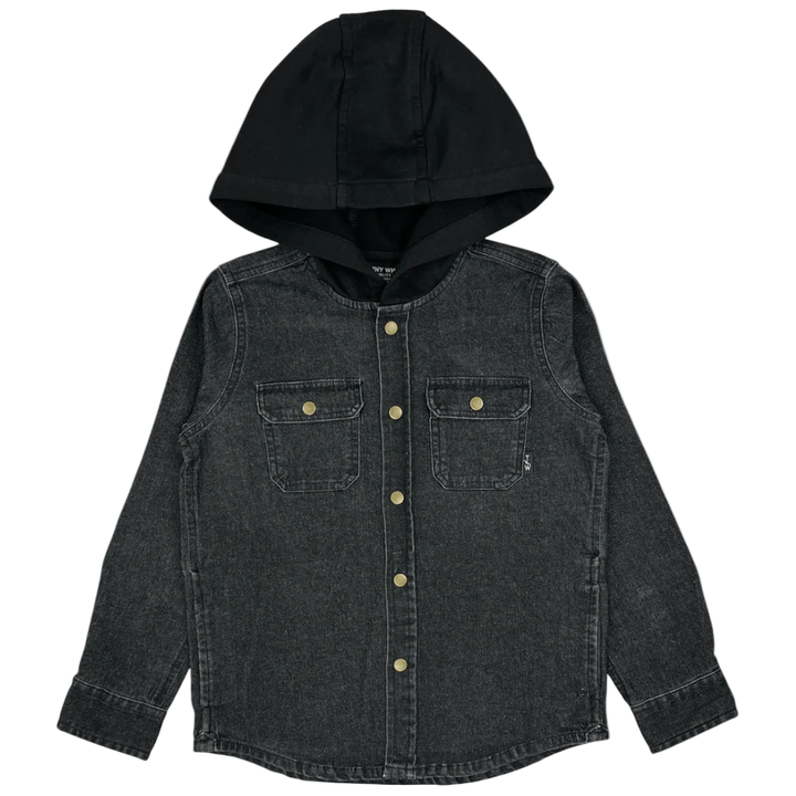 Tiny Whales Coastline black denim jacket