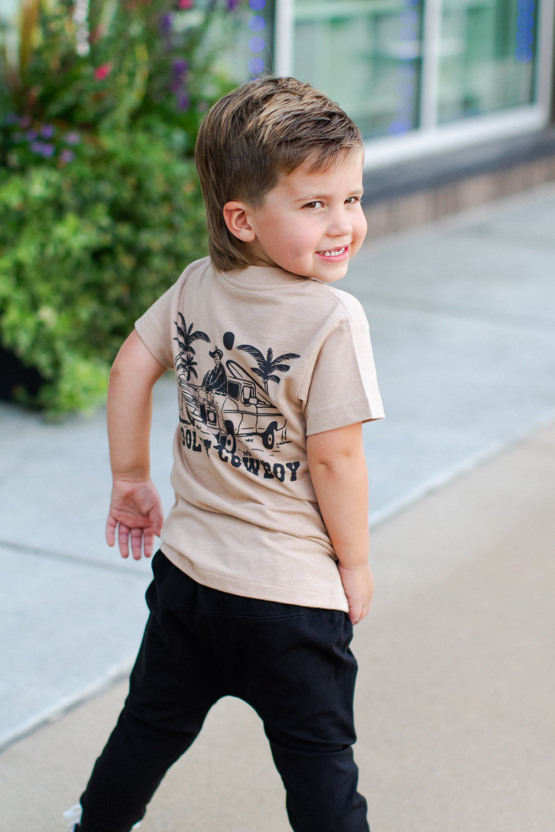 Tiny Whales Cool It Cowboy kids tee