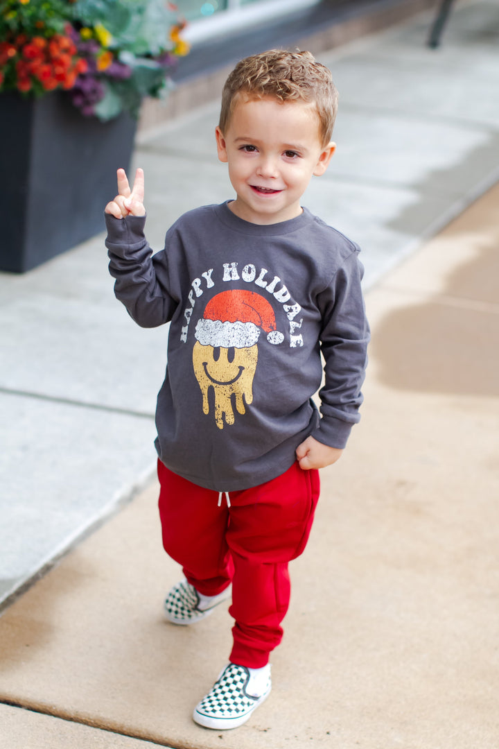 Tiny Whales Happy Holidays shirt for kids