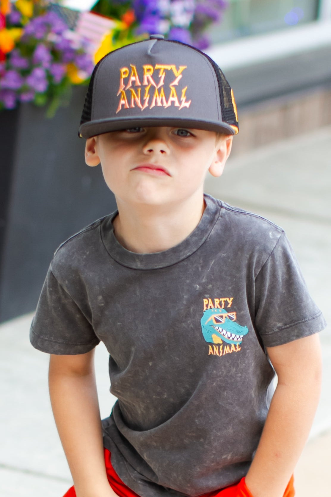 Tiny Whales 女の子用 ファッション 子供服 Tシャツ Paradise Raglan Tee (Toddler/Little Kids/Big Kids) - Berry