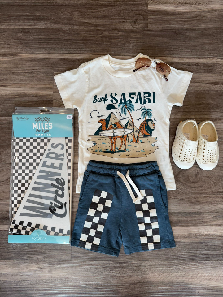 Tiny Whales Surf Safari graphic tshirt