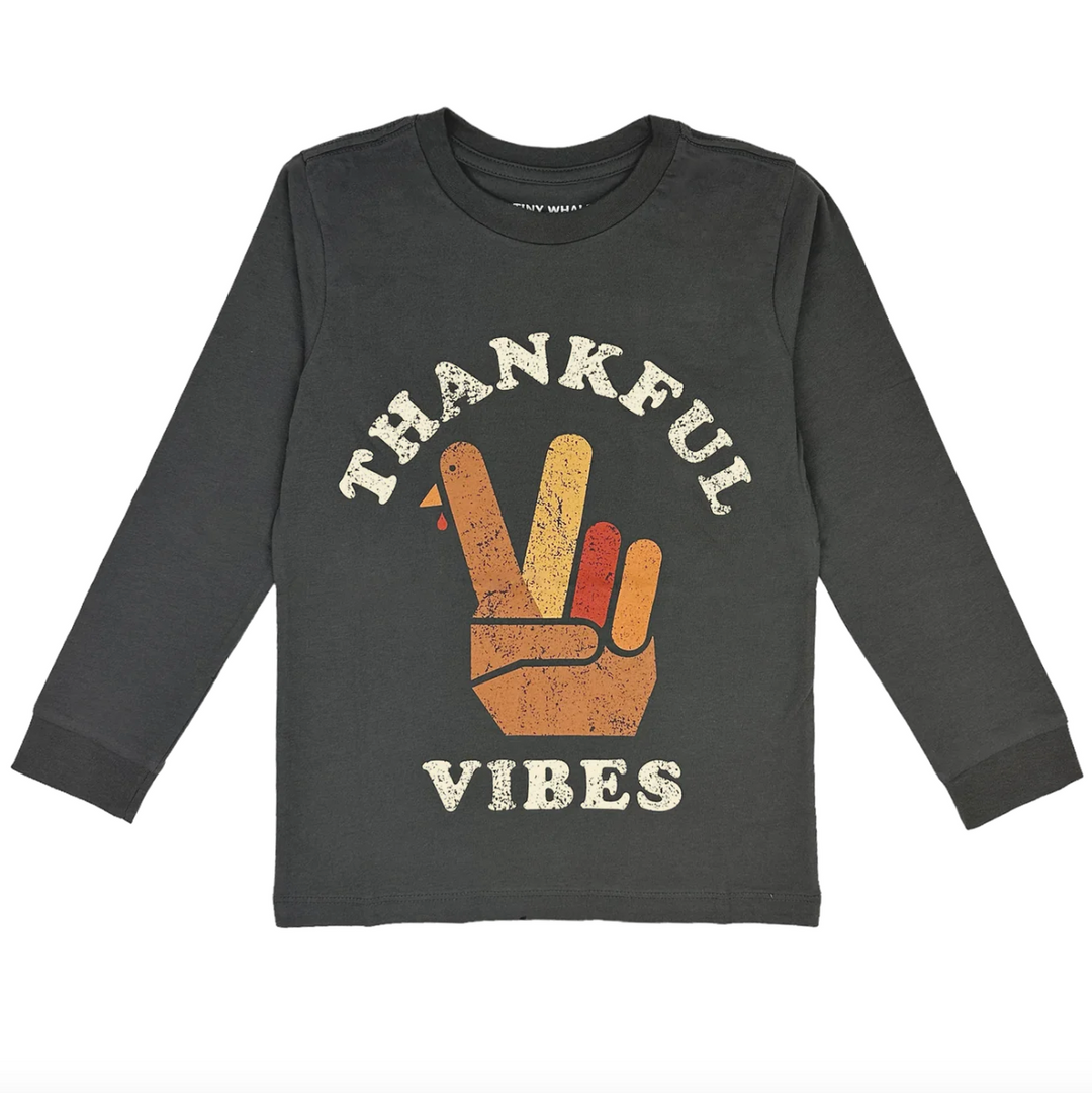 Tiny Whales Thankful VIbes long sleeve shirt