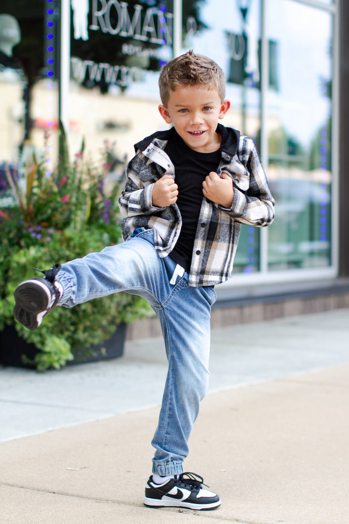 Tiny Whales plaid Woodsman shacket