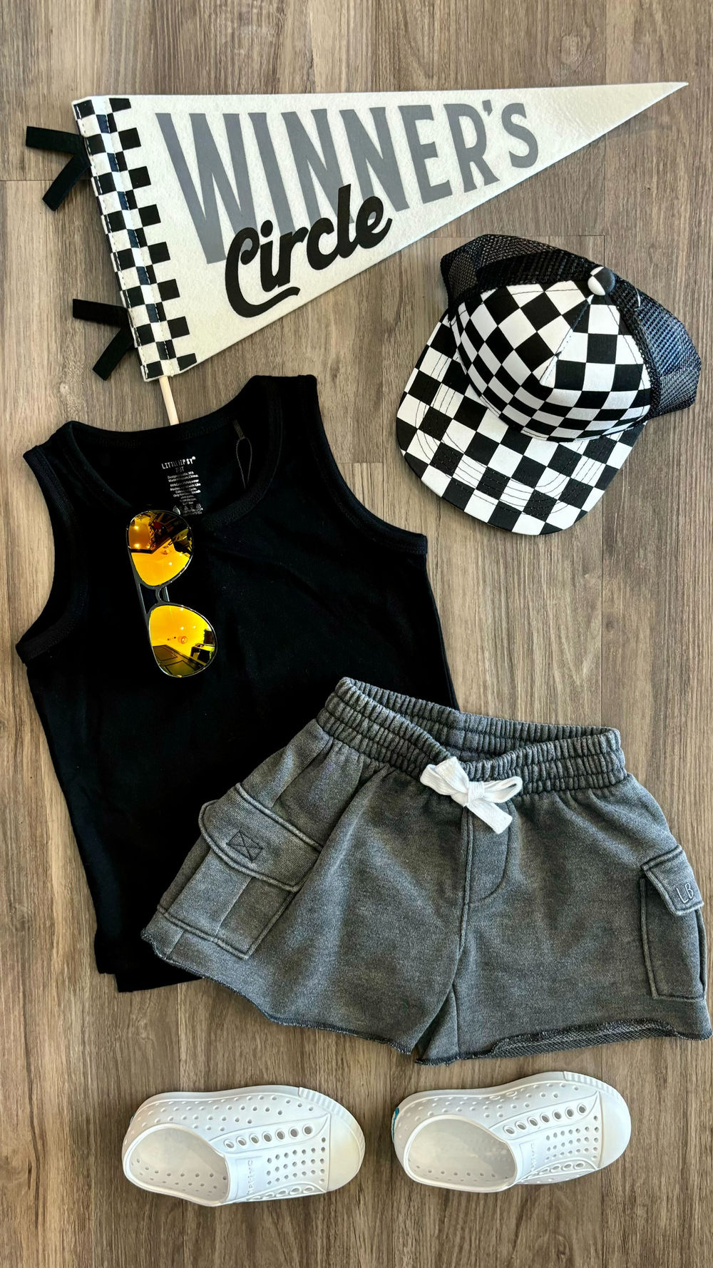 Toddler Boys black tank top