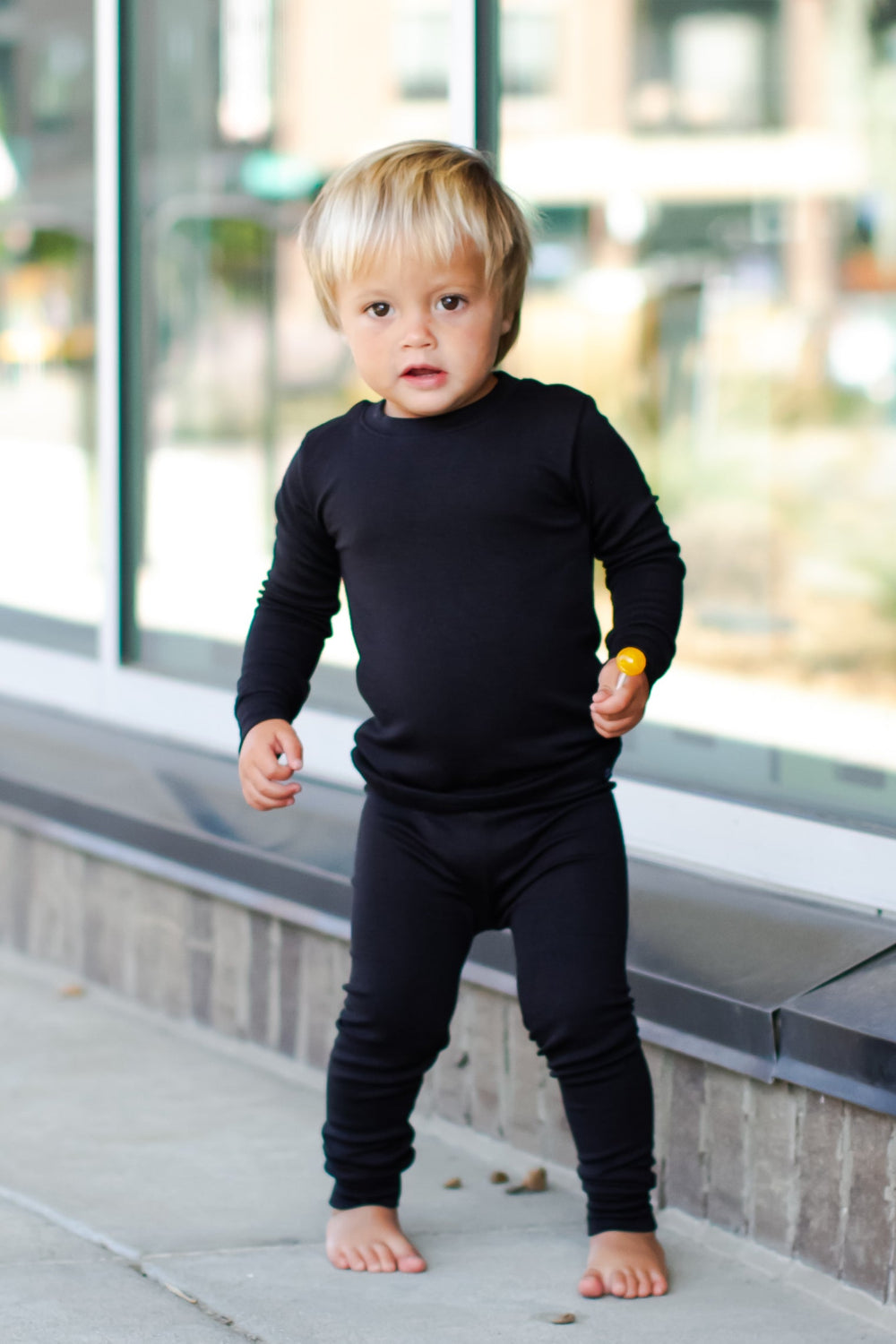 Toddler black modal pajamas