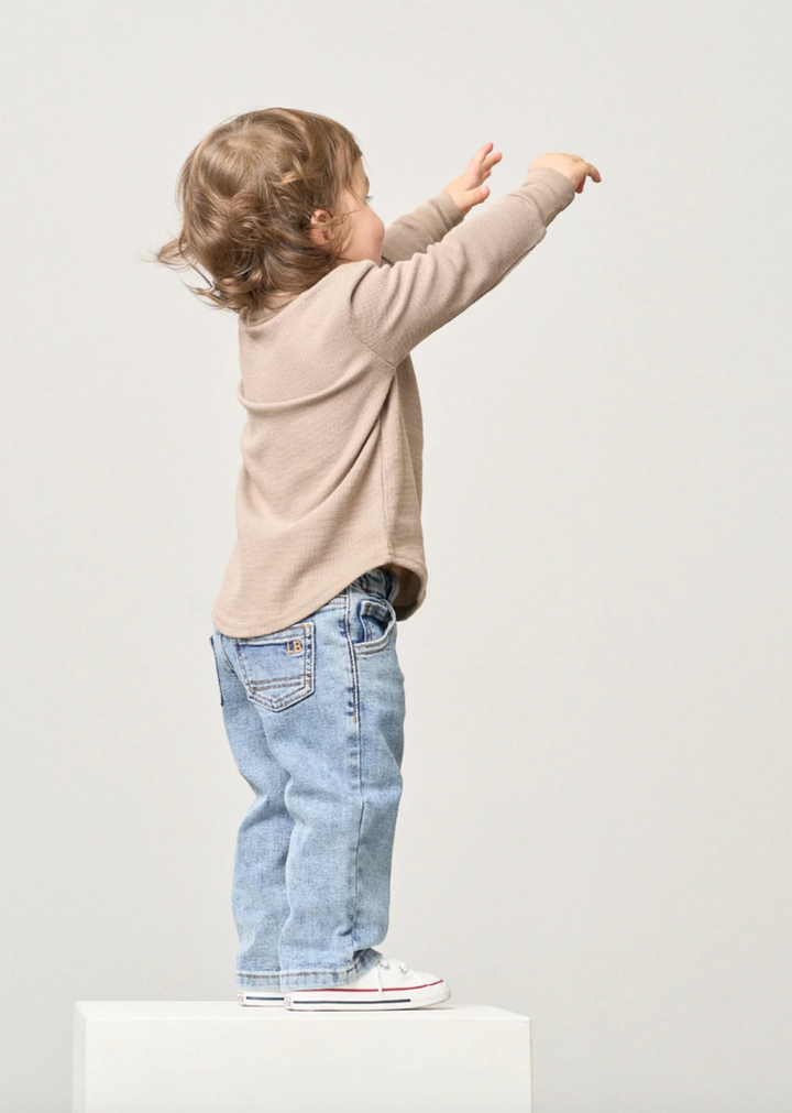 Toddler boys light wash relaxed jeans