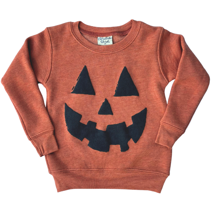 Toddler puff print Jack o lantern pullover sweatshirt