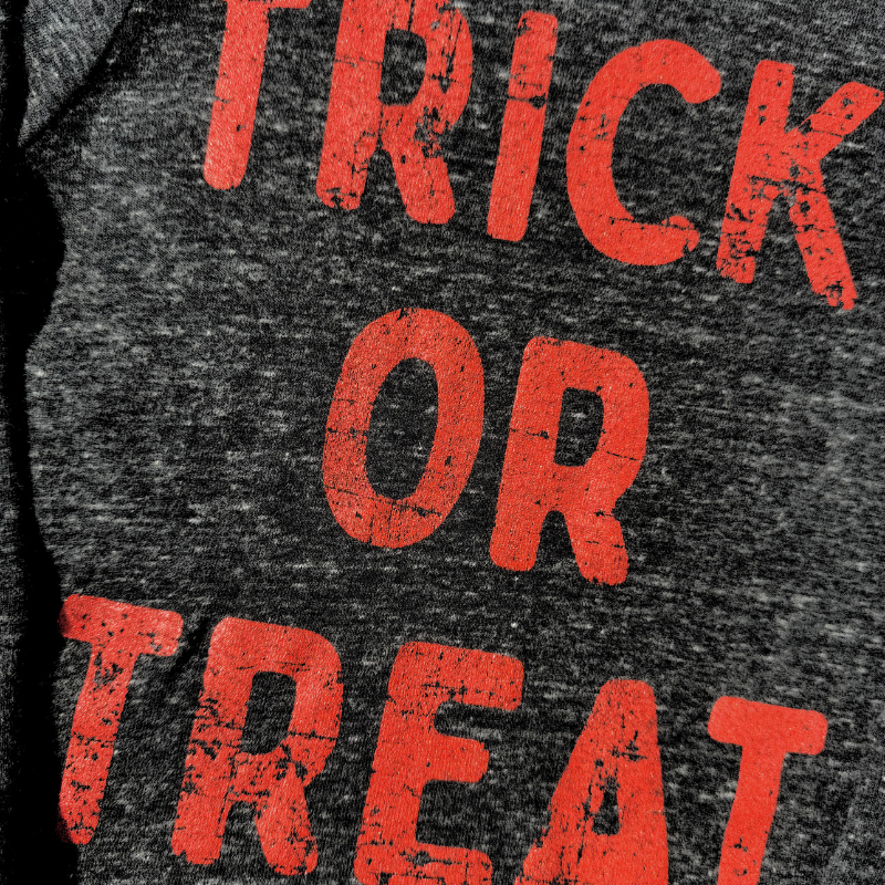 Silas - Trick or Treat Long Sleeve Tee in Charcoal