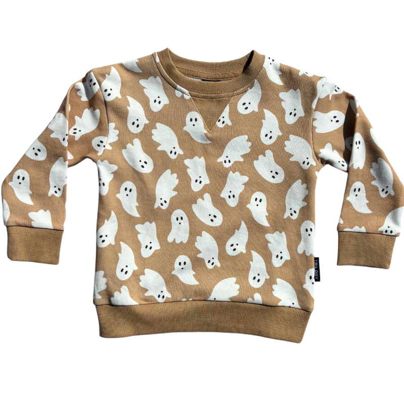 KIDS tan ghosts sweatshirts