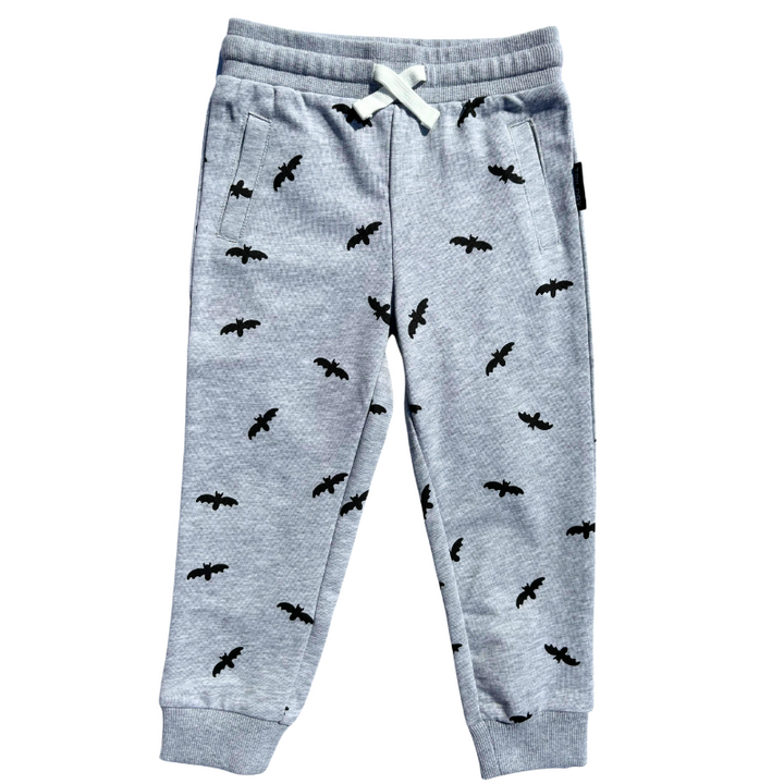 Kids heather grey joggers with bats