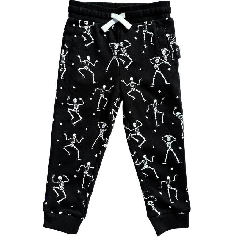 Dancing skeleton kids black joggers