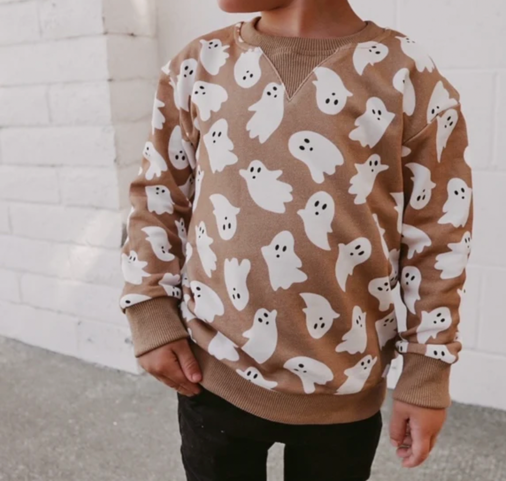 Trilogy Design ghosts tan sweatshirt