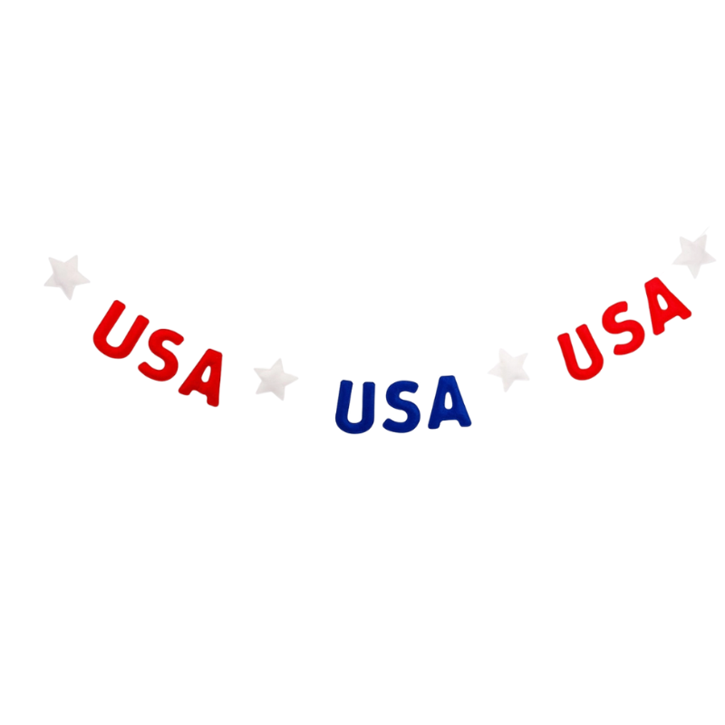 USA puffy felt banner for 4th of july