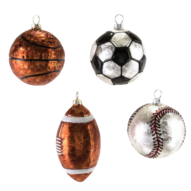 Vintage sports ornaments