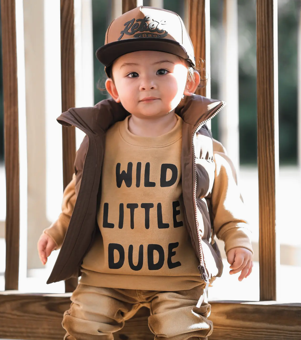Wild Little Dude tan sweatshirt